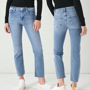 Frame Le High Straight Raw After Jean in Light Wash Yorba Women’s Size 27